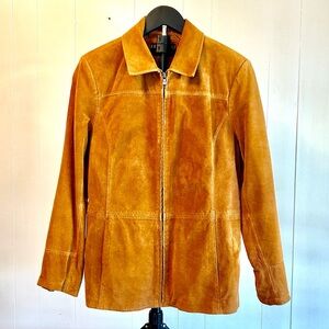 Women’s Vintage Bernardo Tan Suede leather Jacket. Size M